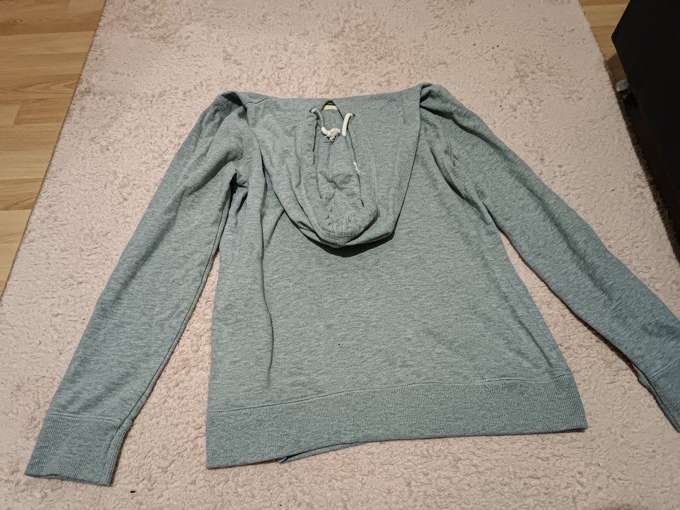 Gri Kapüşonlu Rock Tarzı Sweatshirt - Görsel 2