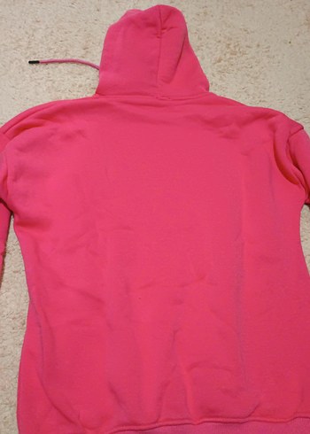 Pembe Kapüşonlu Kadın Sweatshirt - Görsel 2