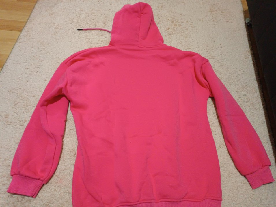Pembe Kapüşonlu Kadın Sweatshirt - Görsel 2