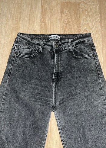 Gri Normal Kesim Kadın Denim Jean - Görsel 2