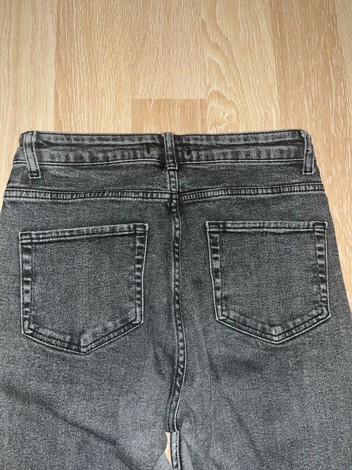 Gri Normal Kesim Kadın Denim Jean - Görsel 3