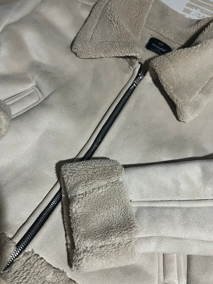 Bej Kürklü Kadın mont - Görsel 2