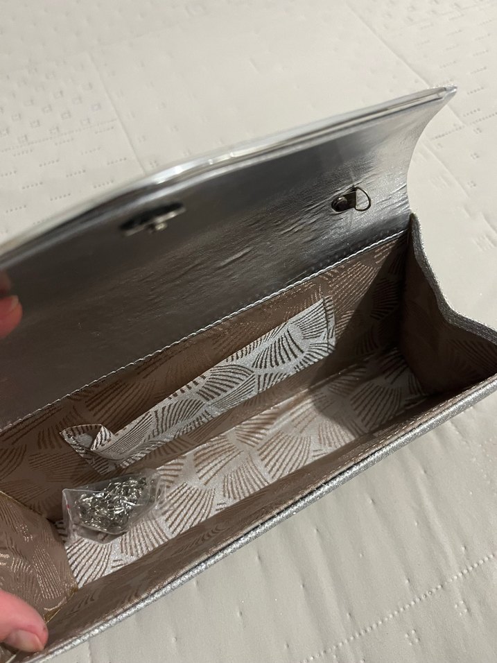 Gri Payetli Kadın Portföy Çanta - Görsel 2