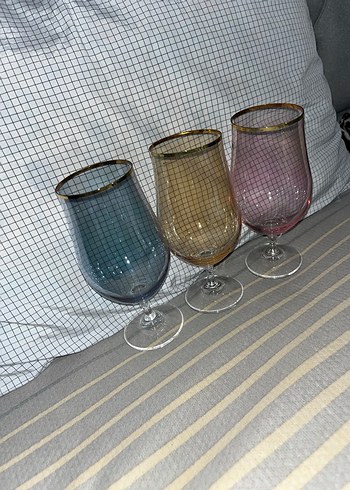 Renkli Altı Adet Cam Bardak Seti - Görsel 2