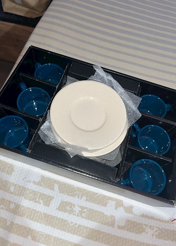 Lacivert Seramik Kahve Fincanı Seti - Görsel 2