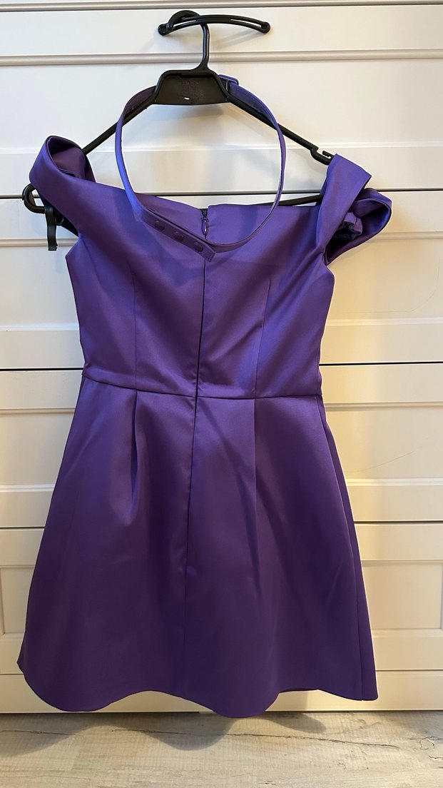 Adl Mert Aslan Omuzlari Acik Mini Tafta Elbise - Görsel 4