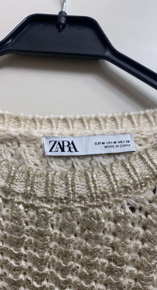 Beyaz Örme Kadın Kazak - Görsel 3