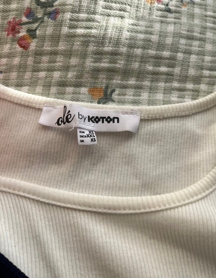 V Yaka Mavi Kadın Triko Sweatshirt - Görsel 2