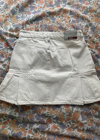 Beyaz kot etek - Görsel 3