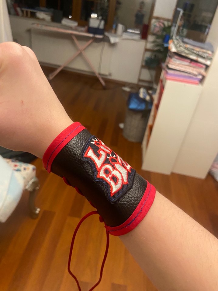 Kırmızı Limp Bizkit deri Bileklik - Görsel 2