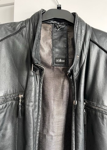 Siyah Erkek Deri Biker Ceket - Görsel 5