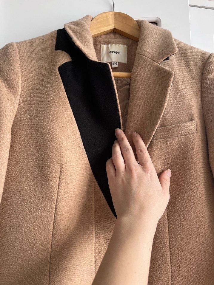 Koton Bej Kadın Kaban - Görsel 5