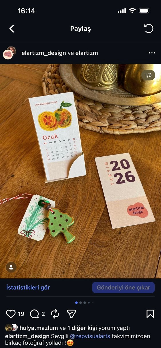 2026 Pastel Renkli Masa Takvimi - Görsel 3