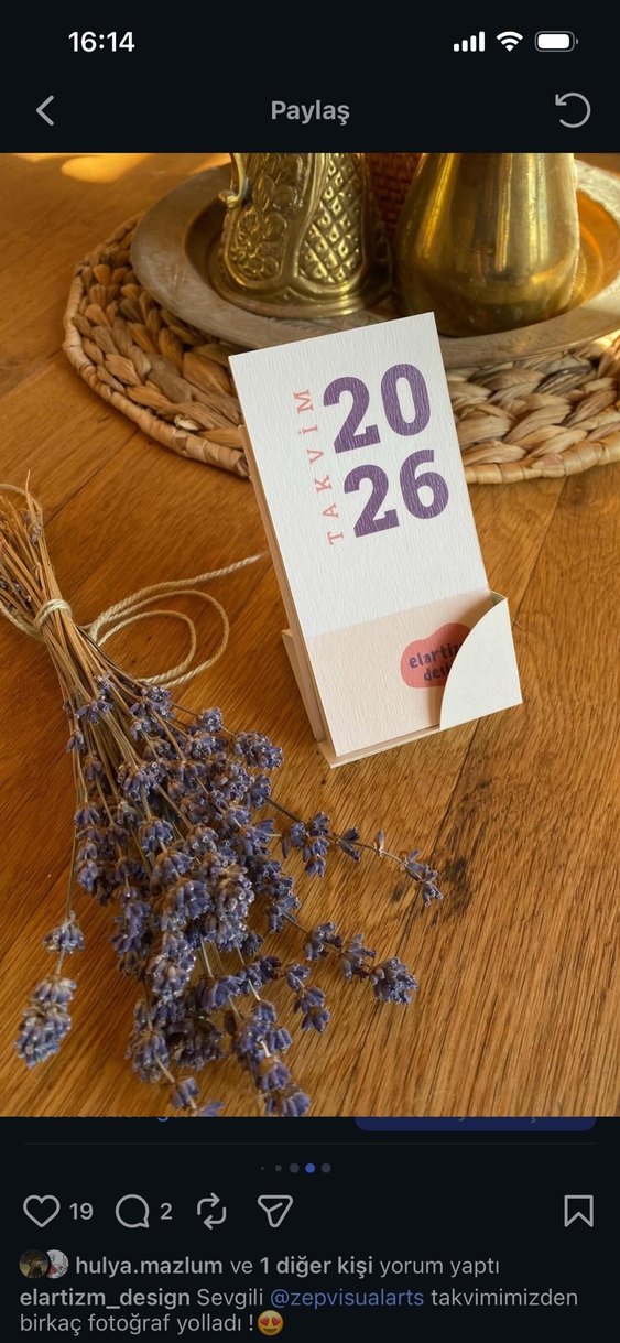 2026 Pastel Renkli Masa Takvimi - Görsel 4