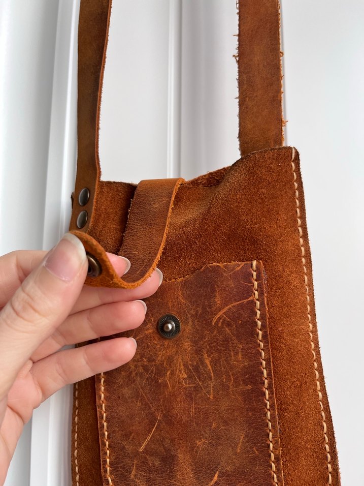 Deri Kadın Çapraz Çanta Tokalı - Görsel 3