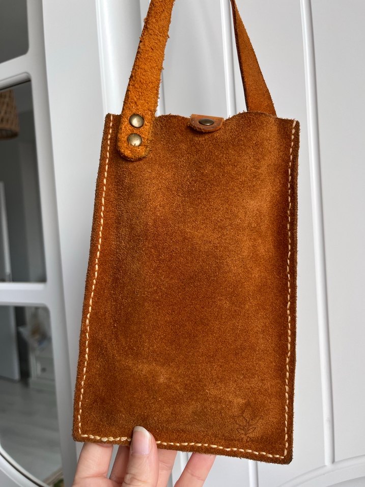 Deri Kadın Çapraz Çanta Tokalı - Görsel 4