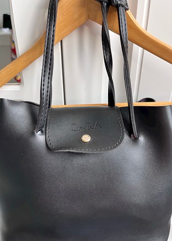 Siyah Deri Kadın Omuz Çantası - Görsel 3