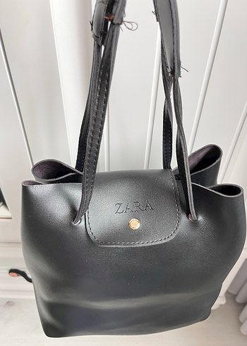 Siyah Deri Kadın Omuz Çantası - Görsel 4