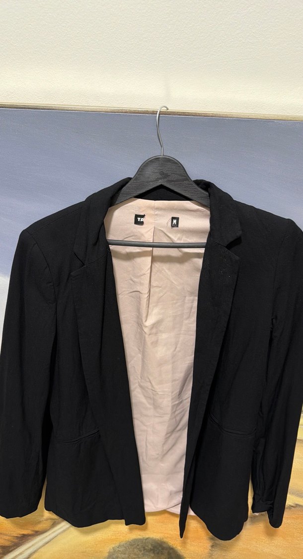 Siyah Kadın Keten Blazer Ceket - Görsel 2