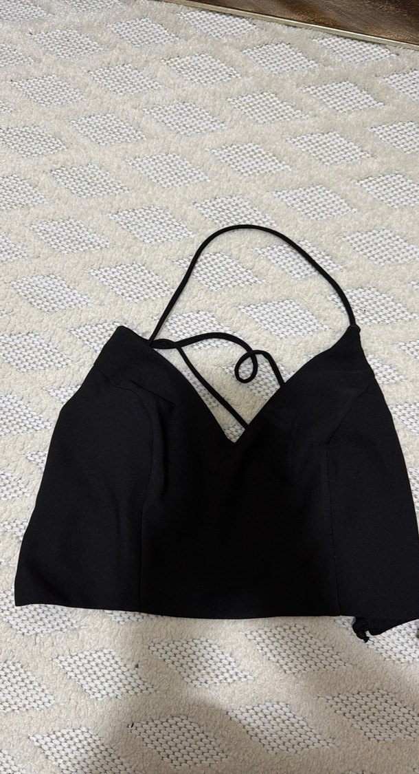 Bordo Strappy Dantelli Büstiyer - Görsel 2