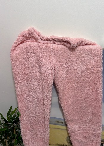 Pembe Kapüşonlu Kadın Ev Kıyafeti - Görsel 3