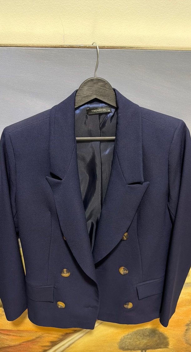 Klasik Lacivert Kadın Blazer Ceket - Görsel 2