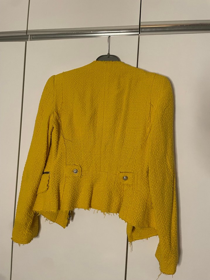 Sarı Kadın Ceket Düğmeli - Görsel 2