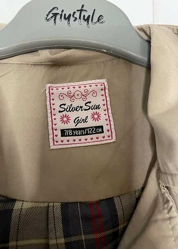 Bej Düğmeli Midi Çocuk Trençkot - Görsel 3