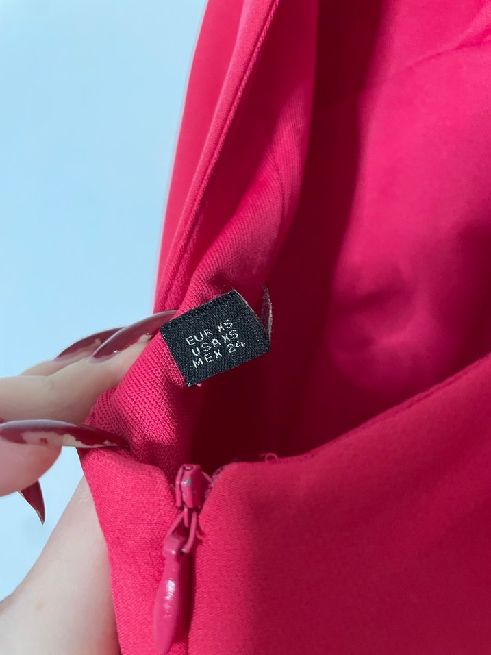 Pembe V Yaka Fırfırlı Midi Elbise - Görsel 3