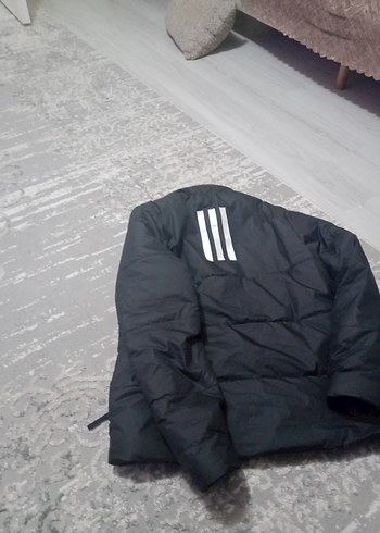 Adidas Siyah Baskılı Fermuarlı Erkek Mont - Görsel 4