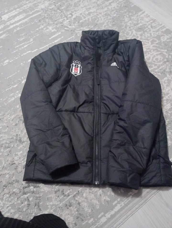 Adidas Siyah Baskılı Fermuarlı Erkek Mont - Görsel 2