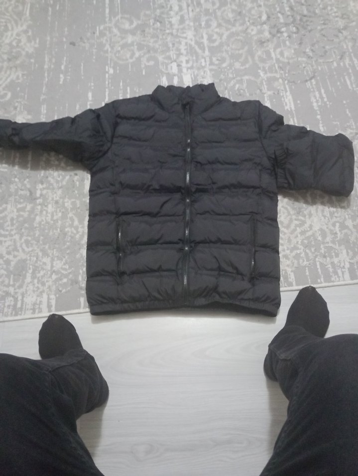 Siyah Fermuarlı Erkek Mont - Görsel 3