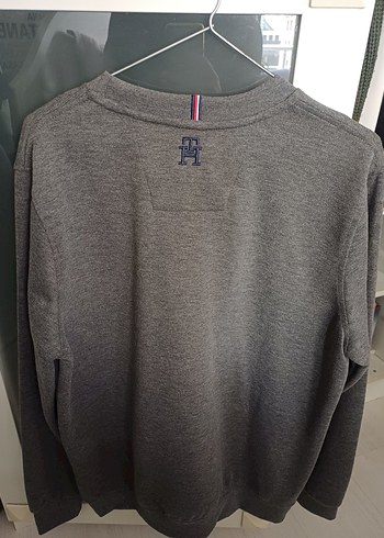 Gri Erkek Sweatshirt, Bisiklet Yaka, Rahat Kesim - Görsel 3