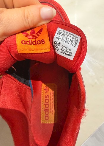 Adidas kırmızı yılan desenli Platform Topuklu Kadın Spor Aya - Görsel 3