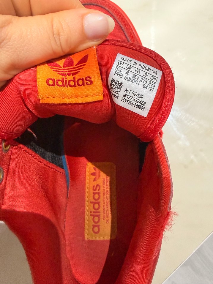 Adidas kırmızı yılan desenli Platform Topuklu Kadın Spor Aya - Görsel 3