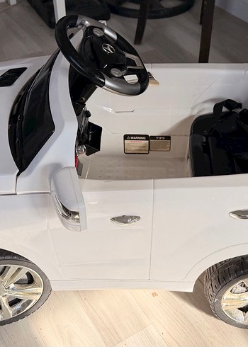 Beyaz Mercedes-Akülü Binilebilir Araba - Görsel 10