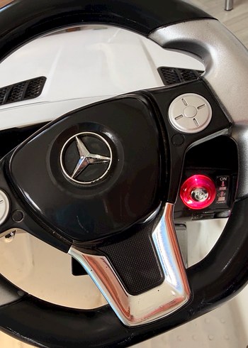 Beyaz Mercedes-Akülü Binilebilir Araba - Görsel 15