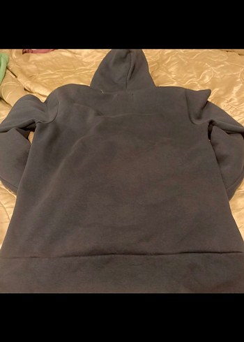 Gri Kapüşonlu Fermuarlı Erkek Sweatshirt - Görsel 3