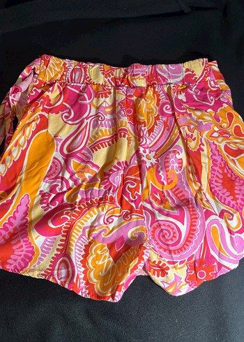 Renkli Desenli Mini önden bağlamalı şort - Görsel 2