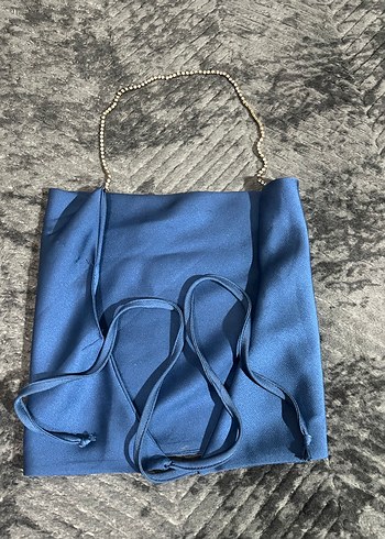 Mavi  Halter degaje Yaka Büstiyer - Görsel 3