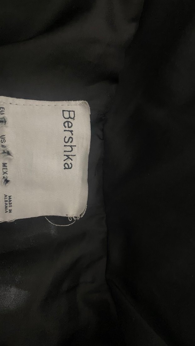 Kadın Siyah Midi Boy Kışlık Mont BERSHKA - Görsel 4