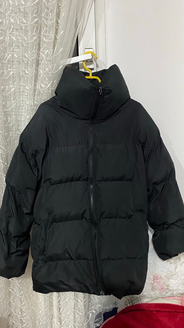 Kadın Siyah Midi Boy Kışlık Mont BERSHKA - Görsel 2