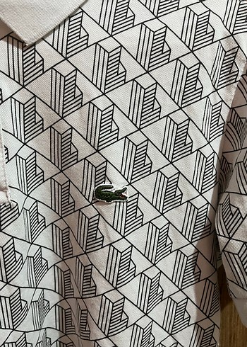 Erkek Gri Baskılı Polo Tişört LACOSTE - Görsel 2
