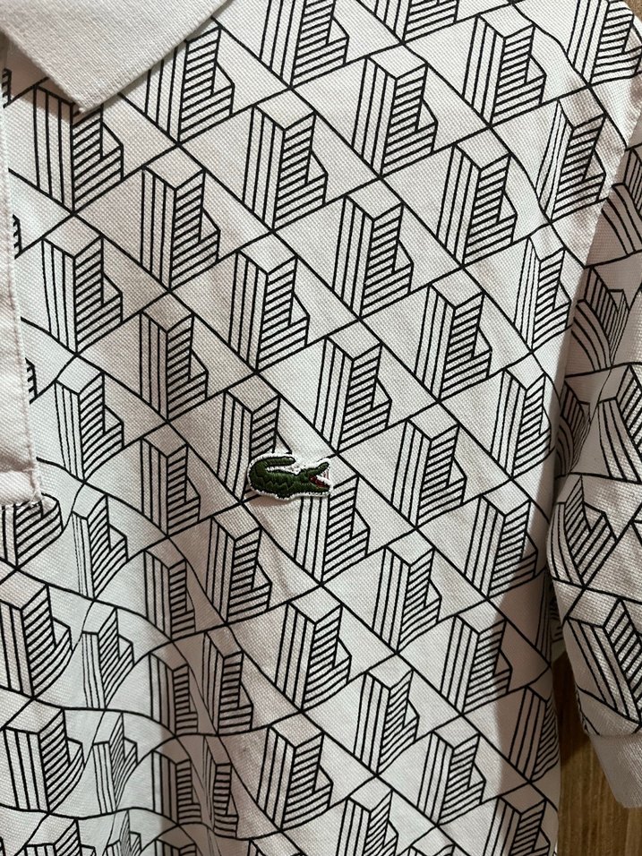 Erkek Gri Baskılı Polo Tişört LACOSTE - Görsel 2