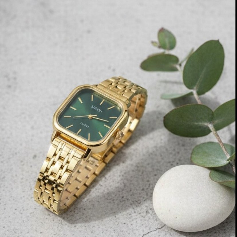  Zarif & Şık Altın Renk Saat  - Görsel 3