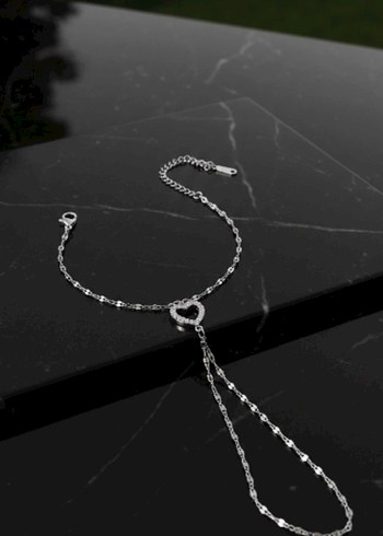  Çelik Kalp Detaylı Şık Bileklik  - Görsel 4