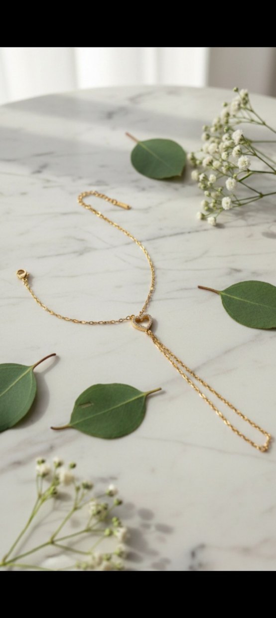  Çelik Kalp Detaylı Şık Bileklik  - Görsel 2