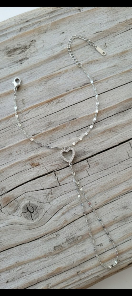  Çelik Kalp Detaylı Şık Bileklik  - Görsel 3