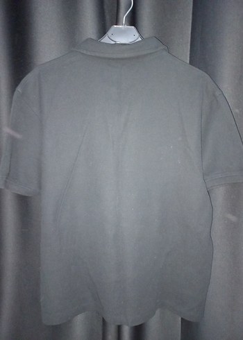 ZARA Siyah Keten Polo Yaka Tişört L Beden - Görsel 2