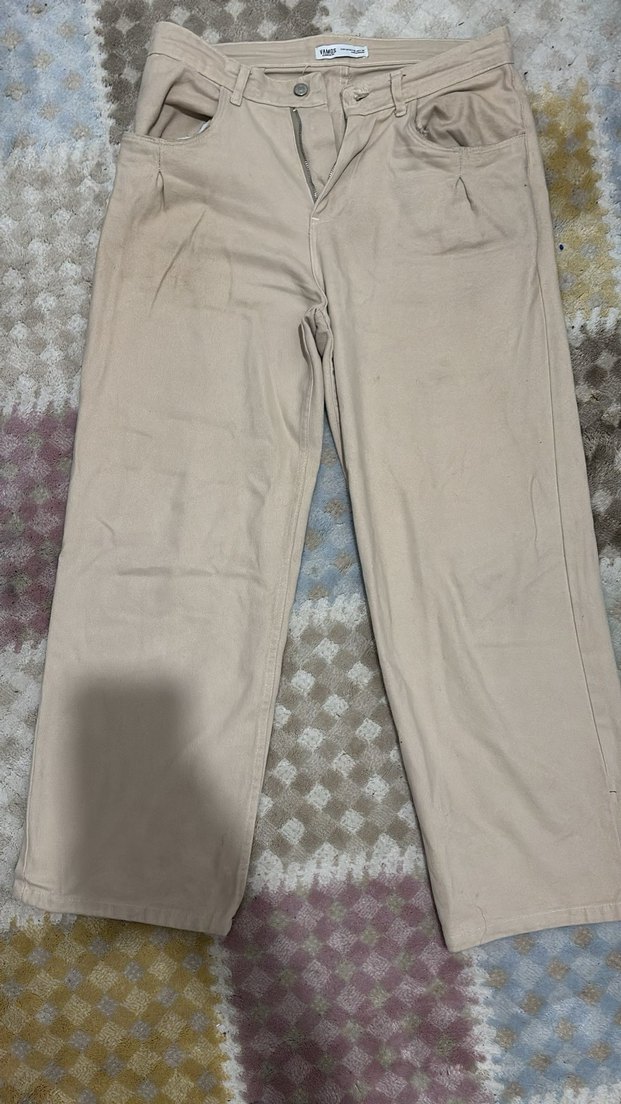 Erkek bej baggy pantolon - Görsel 3